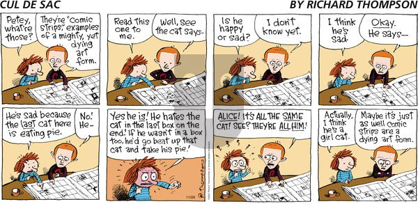Cul de Sac on Sunday November 26, 2017 Comic Strip