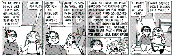 Cathy Classics on Saturday November 2, 1996 Comic Strip
