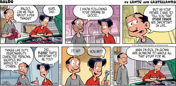 Baldo - Sunday April 24, 2011 Comic Strip