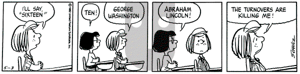 Peanuts on Monday May 3, 1982 Comic Strip