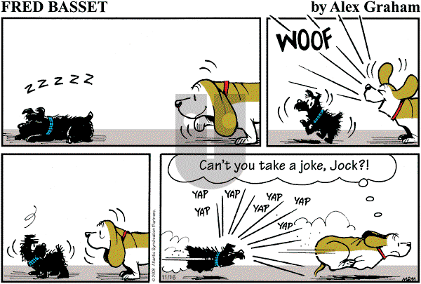 Fred Basset on Sunday November 16, 2008 Comic Strip