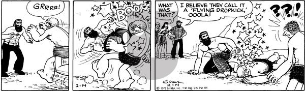 Alley Oop on Friday February 14, 1975 Comic Strip
