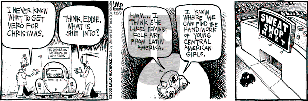 La Cucaracha on Tuesday December 9, 2003 Comic Strip
