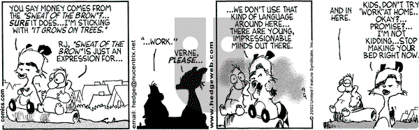 Over the Hedge on Wednesday September 4, 2002 Comic Strip