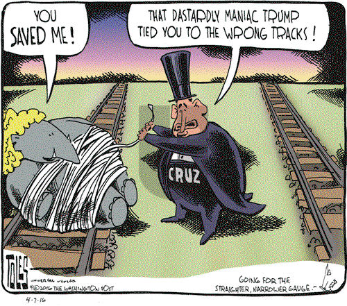 Tom Toles on Thursday April 7, 2016 Comic Strip