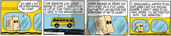 Peanuts on Thursday June 21, 2001 Comic Strip