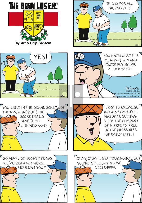 The Born Loser on Sunday September 6, 2015 Comic Strip