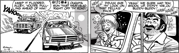 Alley Oop on Monday November 15, 1976 Comic Strip