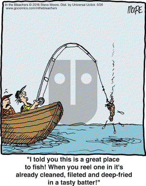 In the Bleachers on Friday August 26, 2016 Comic Strip