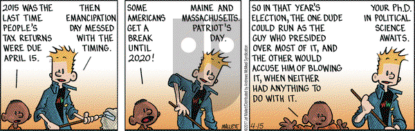 Frazz on Saturday April 15, 2017 Comic Strip