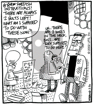 Reality Check on Saturday March 30, 2002 Comic Strip