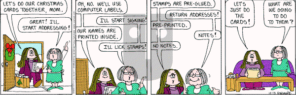 Cathy Classics - Saturday December 13, 2003 Comic Strip