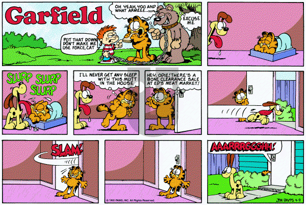 Garfield on Sunday April 9, 1989 Comic Strip
