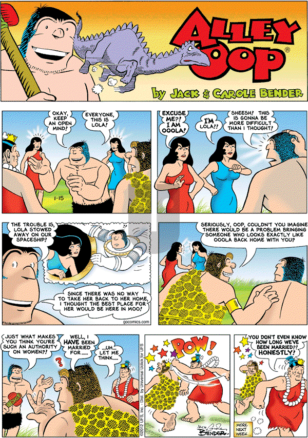 Alley Oop - Sunday January 15, 2012 Comic Strip