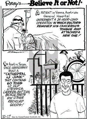Ripley's Believe It or Not on Friday October 17, 2003 Comic Strip