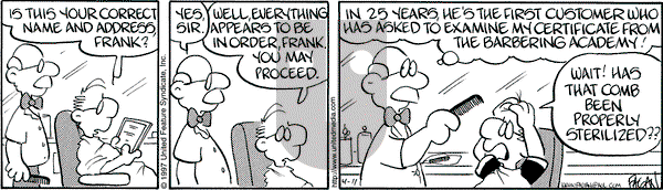 Drabble on Wednesday April 15, 1998 Comic Strip