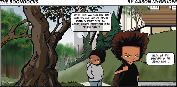 The Boondocks on Sunday April 2, 2006 Comic Strip