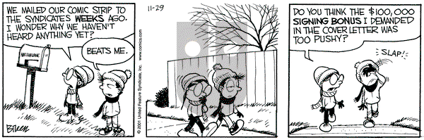 Grand Avenue on Thursday November 29, 2001 Comic Strip