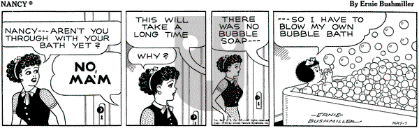Nancy - Saturday May 7, 1955 Comic Strip
