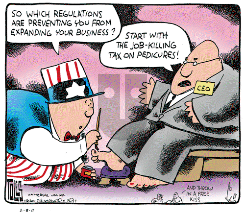 Tom Toles on Tuesday February 8, 2011 Comic Strip