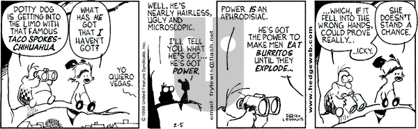 Over the Hedge on Friday February 5, 1999 Comic Strip