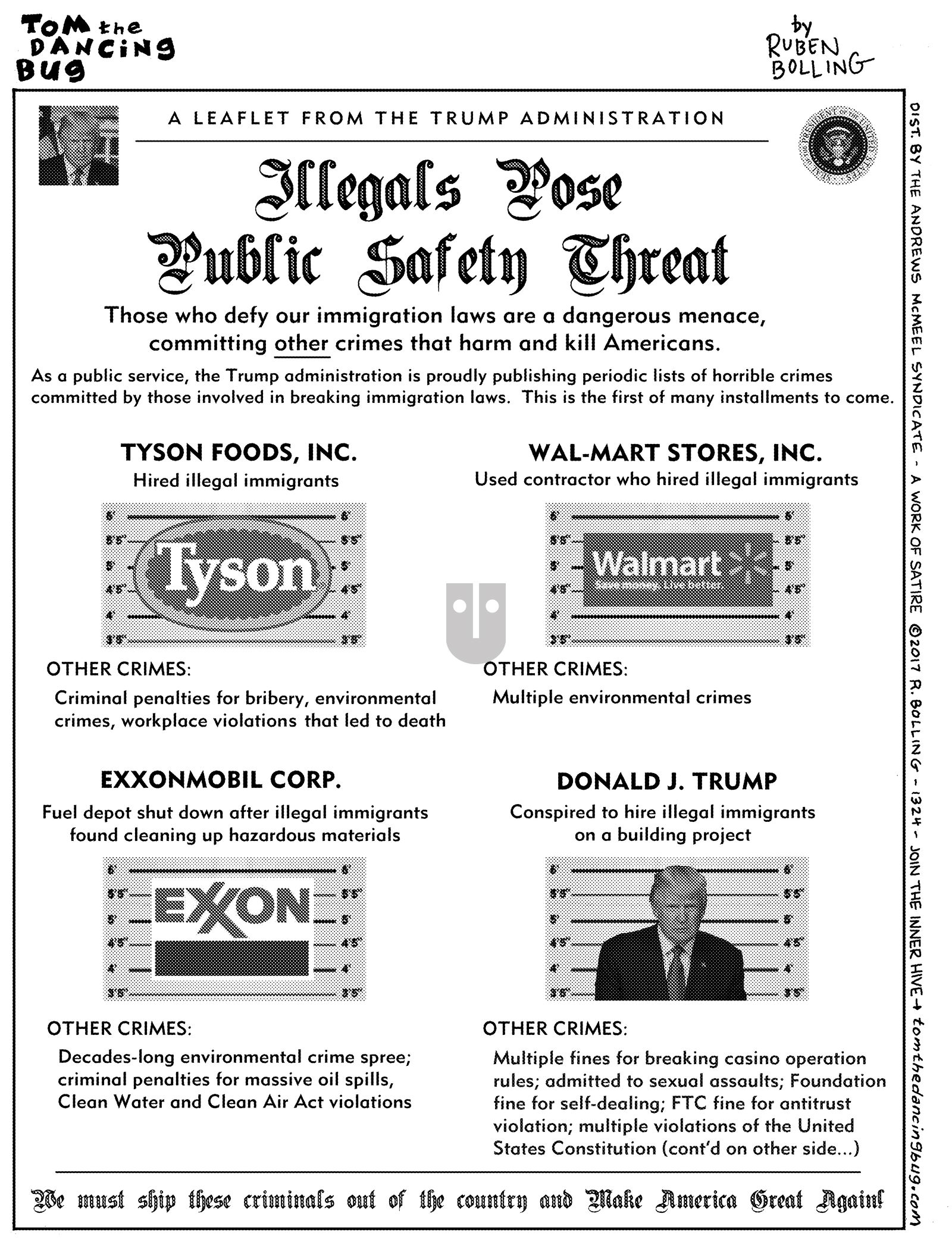 Tom the Dancing Bug - Monday February 6, 2017 Comic Strip