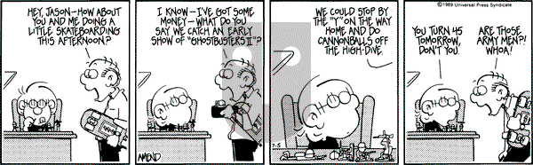 FoxTrot on Wednesday July 5, 1989 Comic Strip
