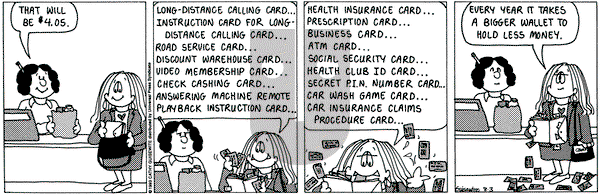 Cathy Classics on Tuesday August 3, 1993 Comic Strip