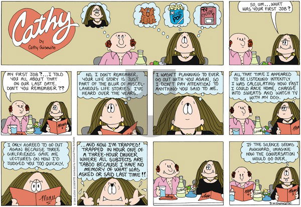 Cathy Classics on Sunday March 14, 1999 Comic Strip