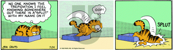 Garfield on Saturday July 24, 1982 Comic Strip