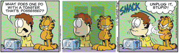 Garfield on Sunday February 6, 2005 Comic Strip