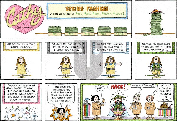 Cathy Classics - Sunday March 30, 2008 Comic Strip