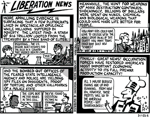 Ted Rall on Friday September 19, 2003 Comic Strip
