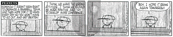 Peanuts on Wednesday April 29, 1959 Comic Strip