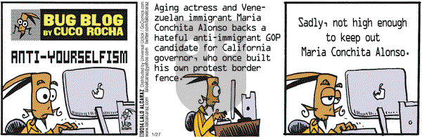 La Cucaracha on Monday January 27, 2014 Comic Strip