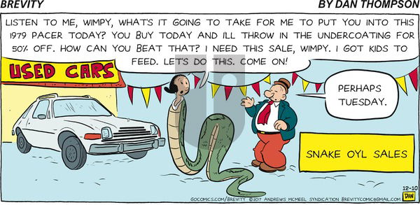 Brevity on Sunday December 10, 2017 Comic Strip