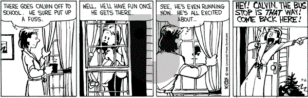 Calvin and Hobbes - Tuesday September 6, 1988 Comic Strip