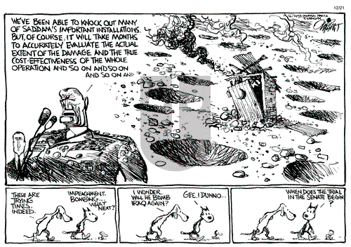 Pat Oliphant on Monday December 21, 1998 Comic Strip