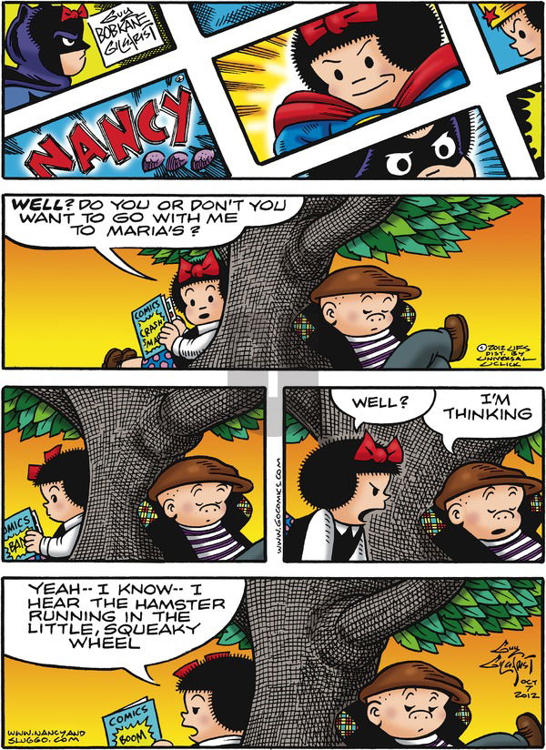 Nancy on Sunday October 7, 2012 Comic Strip
