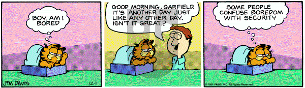 Garfield on Monday December 1, 1980 Comic Strip