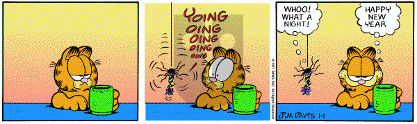 Garfield on Wednesday January 1, 1997 Comic Strip