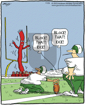 In the Bleachers - Wednesday November 29, 2023 Comic Strip