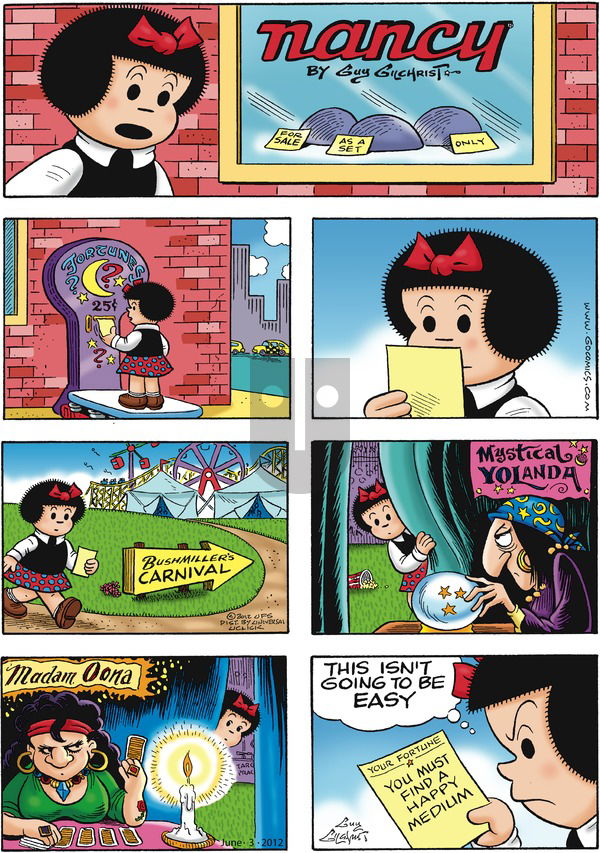 Nancy on Sunday June 3, 2012 Comic Strip