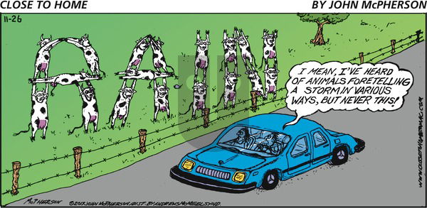 Close to Home on Sunday November 26, 2017 Comic Strip