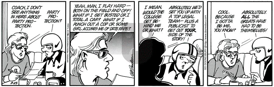Doonesbury - Wednesday March 25, 1998 Comic Strip
