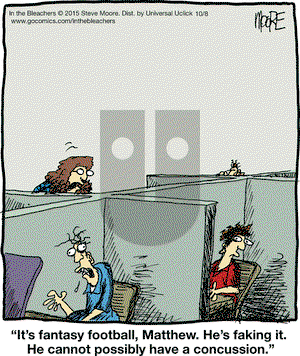 In the Bleachers on Thursday October 8, 2015 Comic Strip