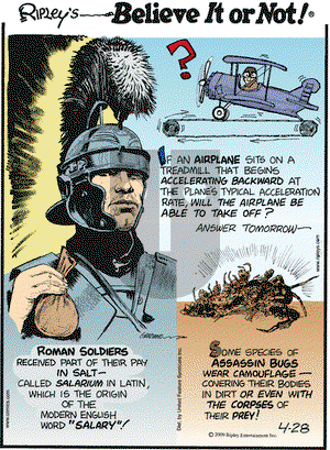 Ripley's Believe It or Not on Tuesday April 28, 2009 Comic Strip