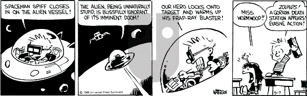 Calvin and Hobbes - Wednesday May 7, 1986 Comic Strip
