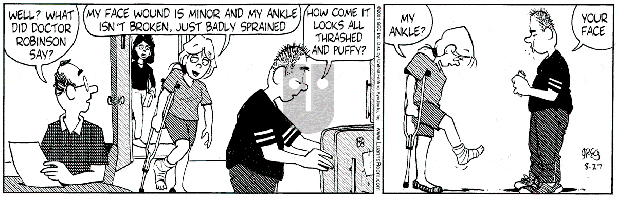 Luann - Monday August 27, 2001 Comic Strip