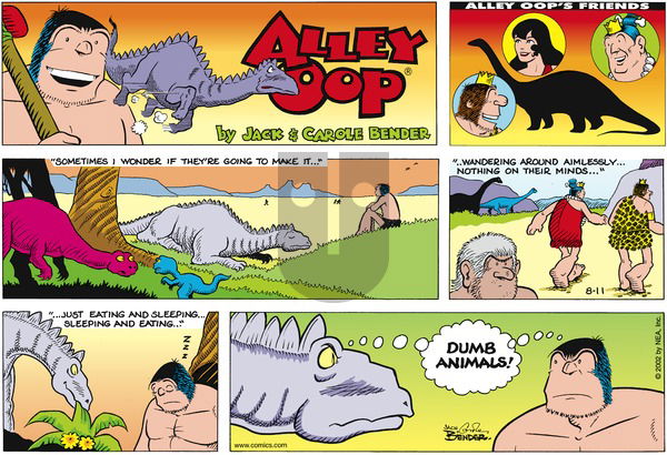 Alley Oop on Sunday August 11, 2002 Comic Strip